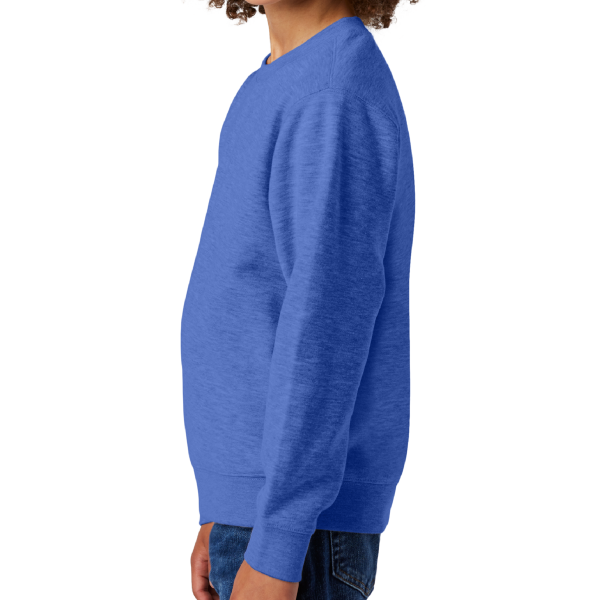 District Youth V.I.T. Fleece Crew, Royal Frost, Left Sleeve view