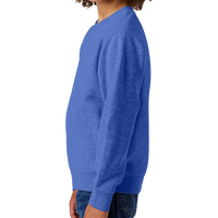 District Youth V.I.T. Fleece Crew, Royal Frost, Left Sleeve view