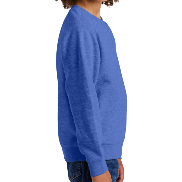 District Youth V.I.T. Fleece Crew, Royal Frost, Right Sleeve view