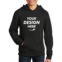 District Youth V.I.T. Fleece Hoodie, Black, Front view, Mockup