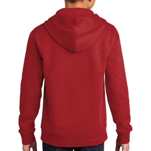District Youth V.I.T. Fleece Hoodie, Classic Red, Back view
