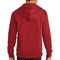 District Youth V.I.T. Fleece Hoodie, Classic Red, Back view