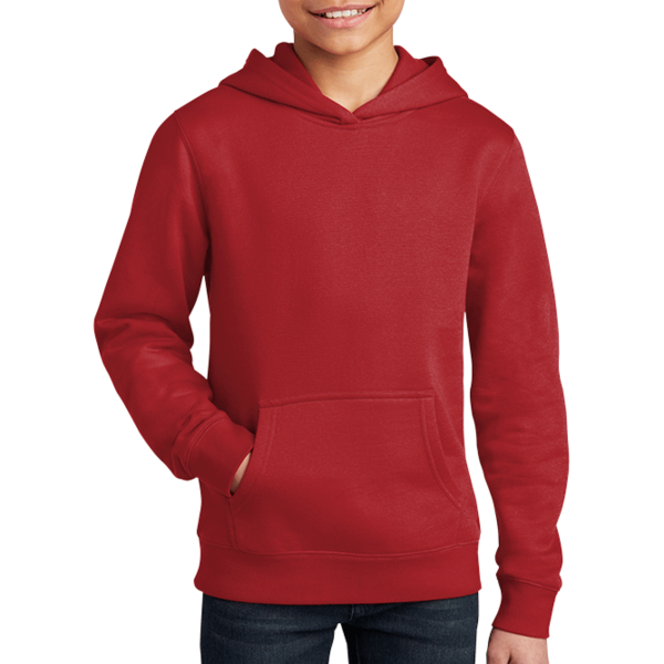 District Youth V.I.T. Fleece Hoodie, Classic Red, Front view