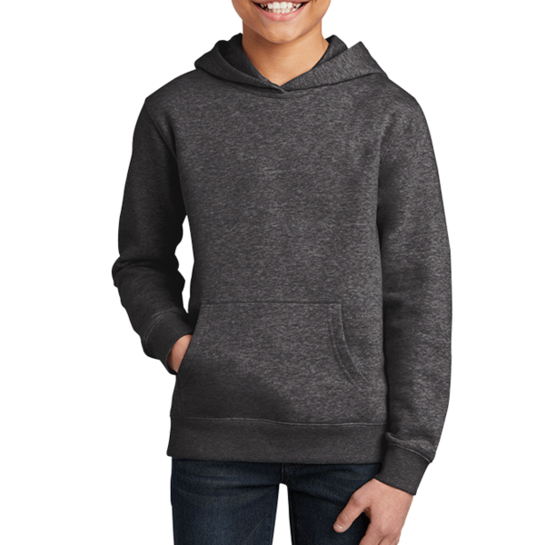 District Youth V.I.T. Fleece Hoodie, Heathered Charcoal, Front view