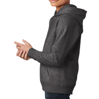 District Youth V.I.T. Fleece Hoodie, Heathered Charcoal, Left Sleeve view
