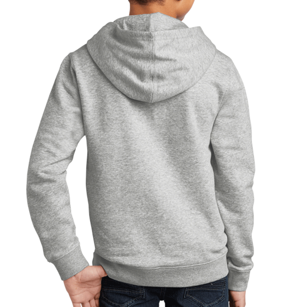District Youth V.I.T. Fleece Hoodie, Light Heather Grey, Back view