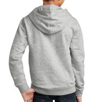 District Youth V.I.T. Fleece Hoodie, Light Heather Grey, Back view