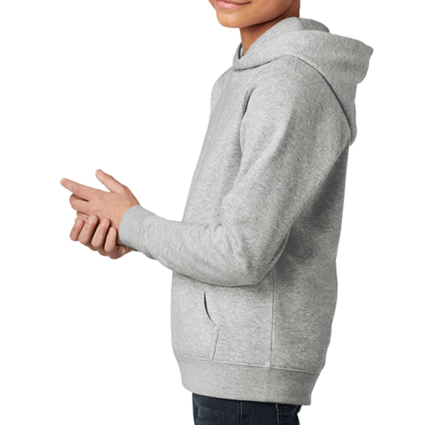 District Youth V.I.T. Fleece Hoodie, Light Heather Grey, Left Sleeve view
