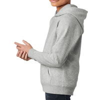 District Youth V.I.T. Fleece Hoodie, Light Heather Grey, Left Sleeve view