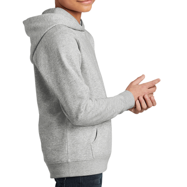 District Youth V.I.T. Fleece Hoodie, Light Heather Grey, Right Sleeve view