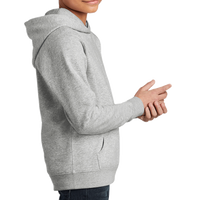 District Youth V.I.T. Fleece Hoodie, Light Heather Grey, Right Sleeve view