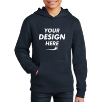 District Youth V.I.T. Fleece Hoodie, New Navy, Front view, Mockup