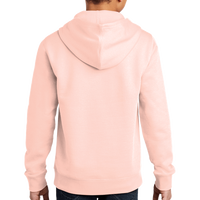 District Youth V.I.T. Fleece Hoodie, Rosewater Pink, Back view