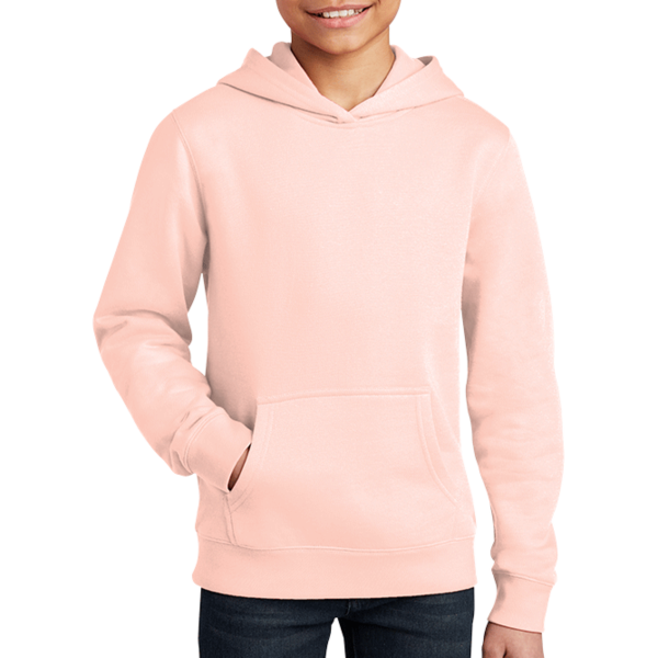 District Youth V.I.T. Fleece Hoodie, Rosewater Pink, Front view
