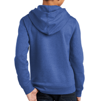 District Youth V.I.T. Fleece Hoodie, Royal Frost, Back view