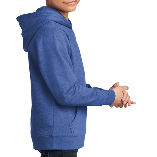 District Youth V.I.T. Fleece Hoodie, Royal Frost, Right Sleeve view