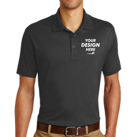 Eddie Bauer Performance Polo, Black, Front view, Mockup