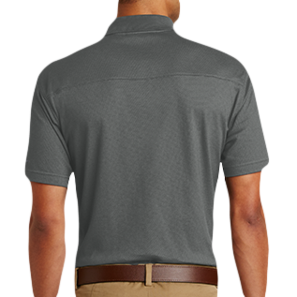 Eddie Bauer Performance Polo, Grey Steel, Back view