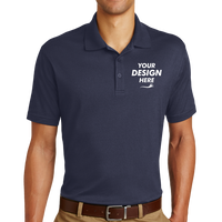 Eddie Bauer Performance Polo, Navy, Front view, Mockup