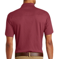 Eddie Bauer Performance Polo, Red Rhubarb, Back view