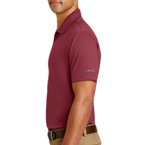 Eddie Bauer Performance Polo, Red Rhubarb, Left side view