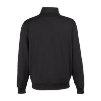 Fairway & Greene Men's Caves Tech Quarter-Zip Pullover, Black / Dark Shadow Grey Heather, Back view