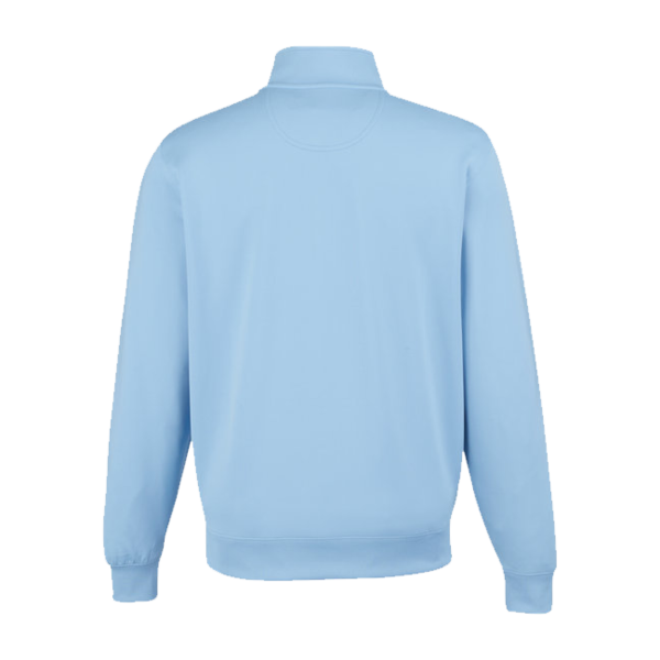 Fairway & Greene Men's Caves Tech Quarter-Zip Pullover, Bluff / Bluff, Back view