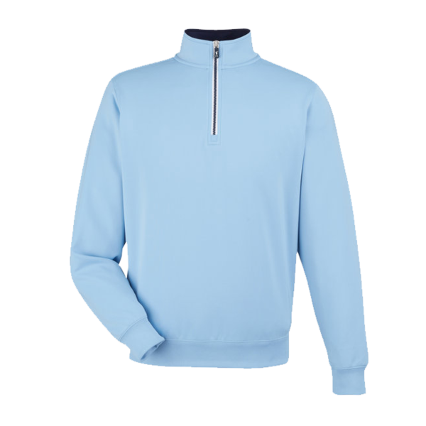 Fairway & Greene Men's Caves Tech Quarter-Zip Pullover, Bluff / Bluff, Front view