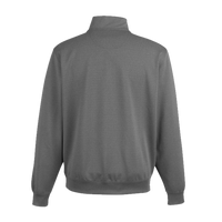 Fairway & Greene Men's Caves Tech Quarter-Zip Pullover, Dark Shadow Grey Heather / Dark Shadow Grey Heather, Back view
