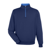 Fairway & Greene Men's Caves Tech Quarter-Zip Pullover, Marine / Marine, Front view