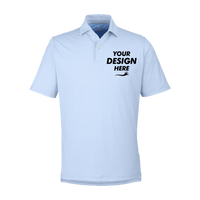 Fairway & Greene Men's USA Made Mini Stripe Tech Polo, Bluff, Front view, Mockup