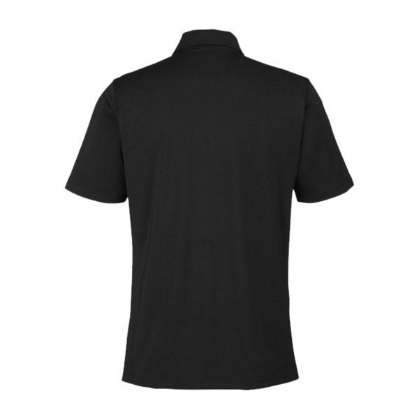 Fairway & Greene Men's USA Made Tournament Solid Tech Polo, Black, Back view