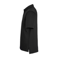 Fairway & Greene Men's USA Made Tournament Solid Tech Polo, Black, Left Sleeve view