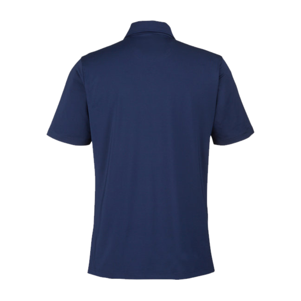 Fairway & Greene Men's USA Made Tournament Solid Tech Polo, Marine, Back view