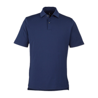 Fairway & Greene Men's USA Made Tournament Solid Tech Polo, Marine, Front view