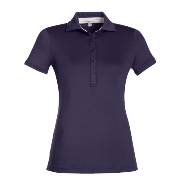 Fairway & Greene Women's Claire Tech Polo, Eclipse, Front view
