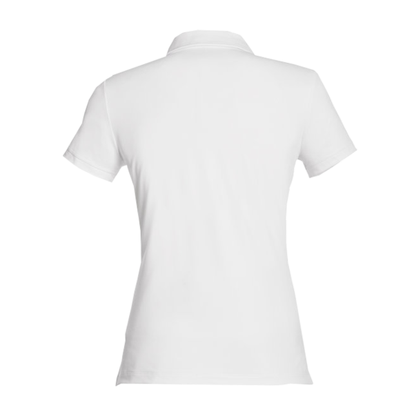 Fairway & Greene Women's Claire Tech Polo, White, Back view