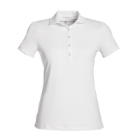 Fairway & Greene Women's Claire Tech Polo, White, Front view