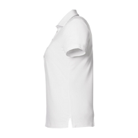 Fairway & Greene Women's Claire Tech Polo, White, Left Sleeve view