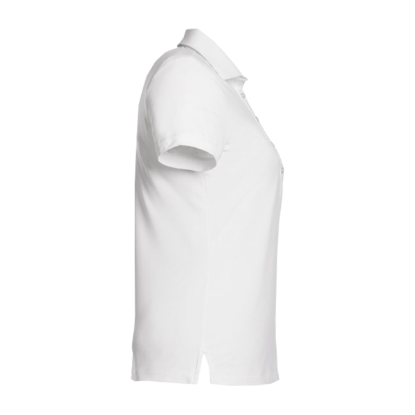 Fairway & Greene Women's Claire Tech Polo, White, Right Sleeve view