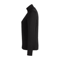Fairway & Greene Women's Wells Tech Quarter-Zip Pullover, Black / White, Left Sleeve view