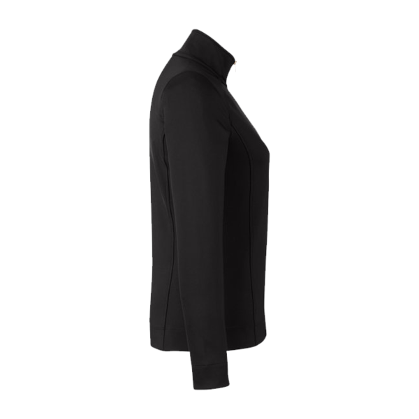 Fairway & Greene Women's Wells Tech Quarter-Zip Pullover, Black / White, Right Sleeve view