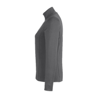 Fairway & Greene Women's Wells Tech Quarter-Zip Pullover, Dark Shadow Grey Heather / Dark Shadow Grey Heather, Left Sleeve view