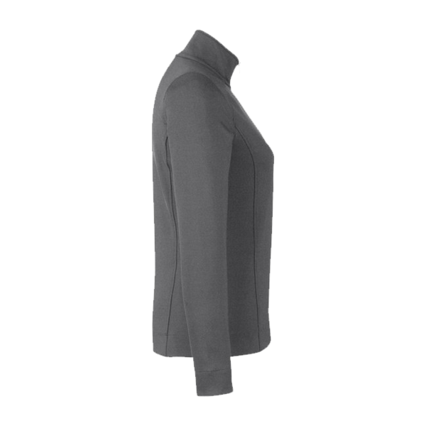 Fairway & Greene Women's Wells Tech Quarter-Zip Pullover, Dark Shadow Grey Heather / Dark Shadow Grey Heather, Right Sleeve view