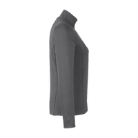 Fairway & Greene Women's Wells Tech Quarter-Zip Pullover, Dark Shadow Grey Heather / Dark Shadow Grey Heather, Right Sleeve view