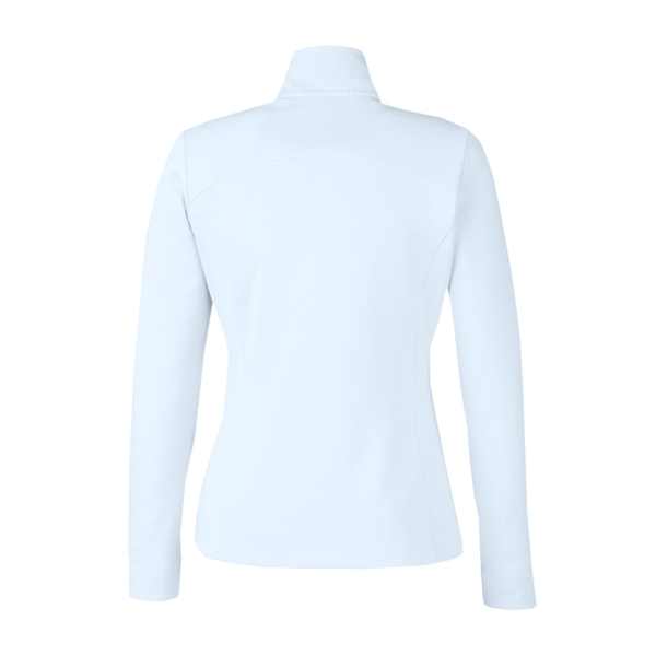 Fairway & Greene Women's Wells Tech Quarter-Zip Pullover, Dream / White, Back view