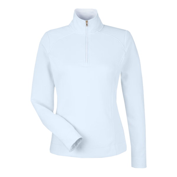 Fairway & Greene Women's Wells Tech Quarter-Zip Pullover, Dream / White, Front view