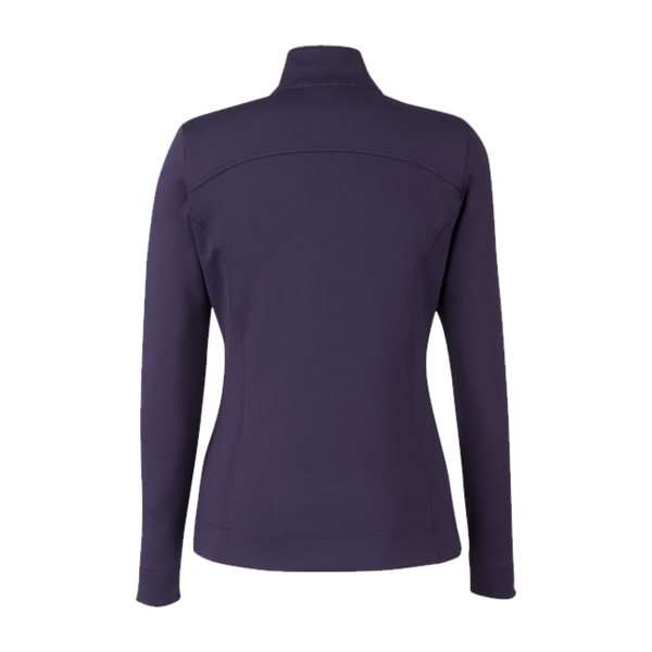 Fairway & Greene Women's Wells Tech Quarter-Zip Pullover, Eclipse / White, Back view