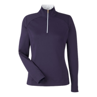 Fairway & Greene Women's Wells Tech Quarter-Zip Pullover, Eclipse / White, Front view