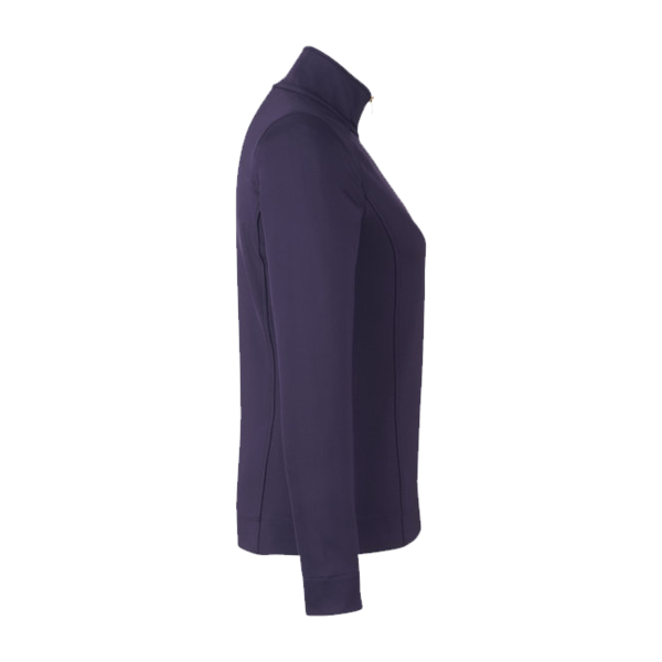 Fairway & Greene Women's Wells Tech Quarter-Zip Pullover, Eclipse / White, Right Sleeve view